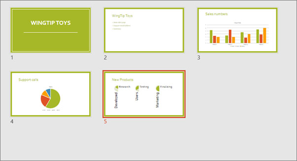 Sort your slides with Slide Sorter view